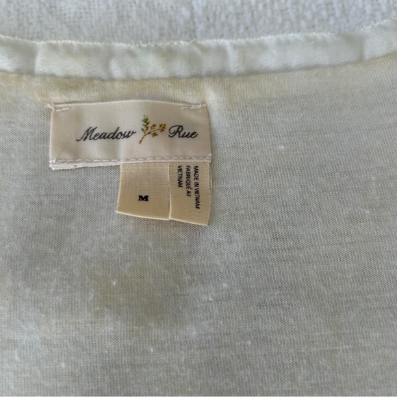 Anthropologie Top Meadow Rue Glimmer Lace Pleat Back Sequin Sleeveless Tank Med - Picture 14 of 16